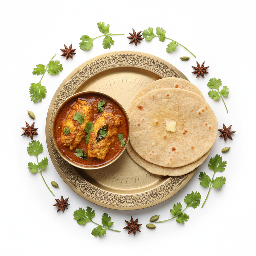 Chapati with Omelette Curry