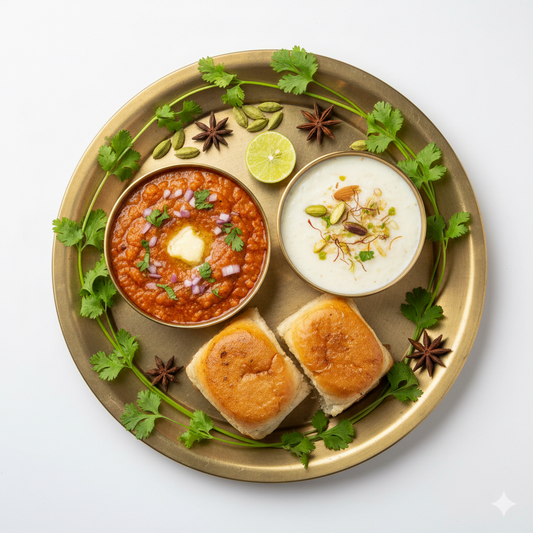 Pav Bhaji with Kheer