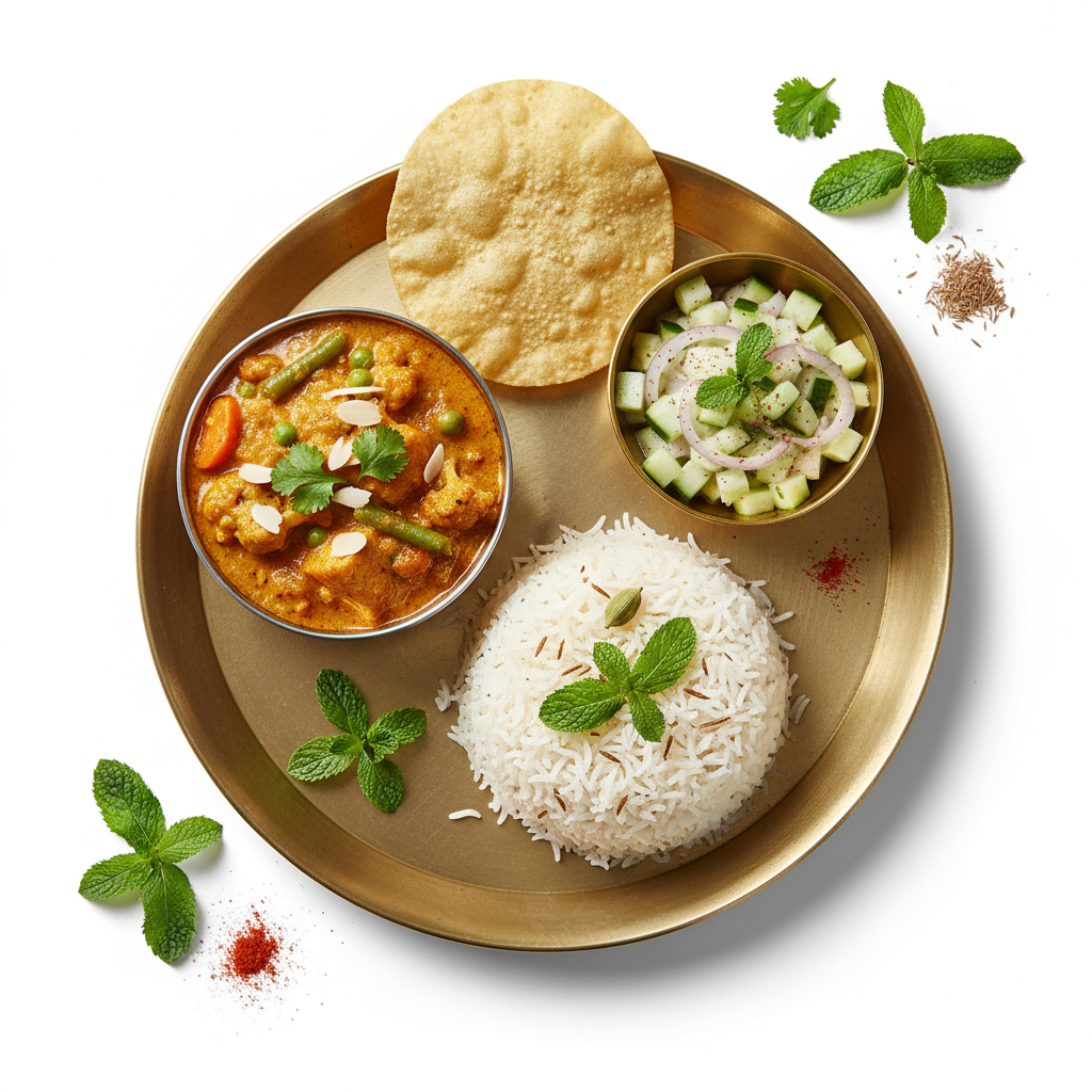 Mix Veg Korma with Jeera Rice