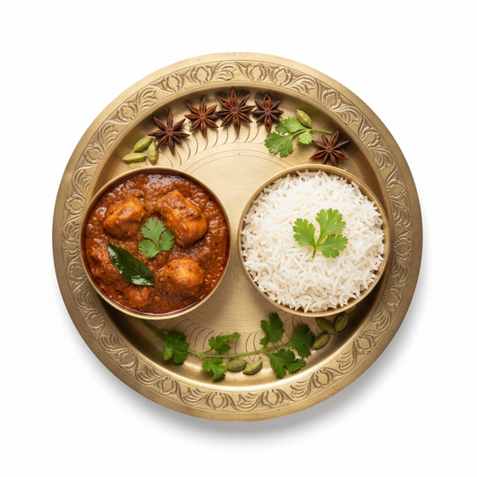 Chicken Masala with Chawal