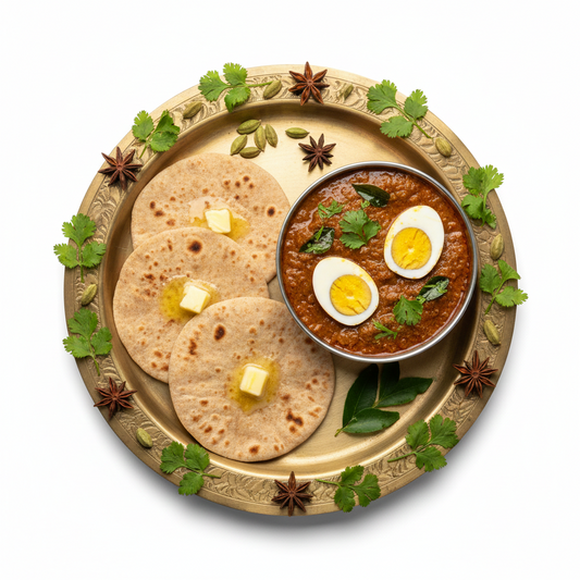 Boiled Egg Masala with 3 Chapati